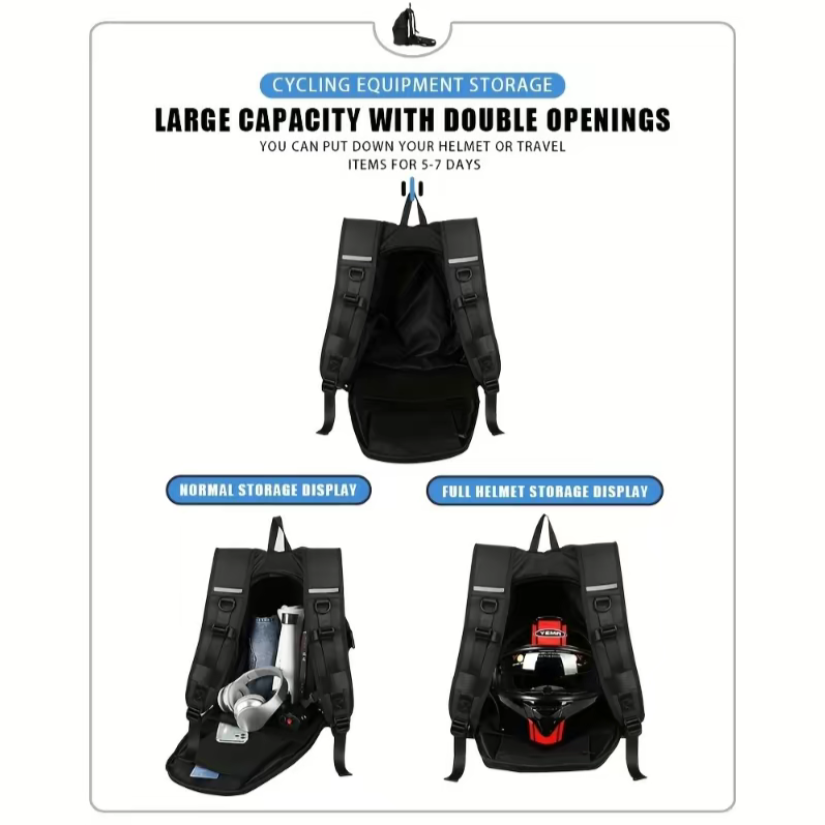 High Capacity Helmet Backpack